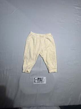 Kiddiezoom Infant Baby 12M Yellow and White Striped Bee Embroidered Pull-On